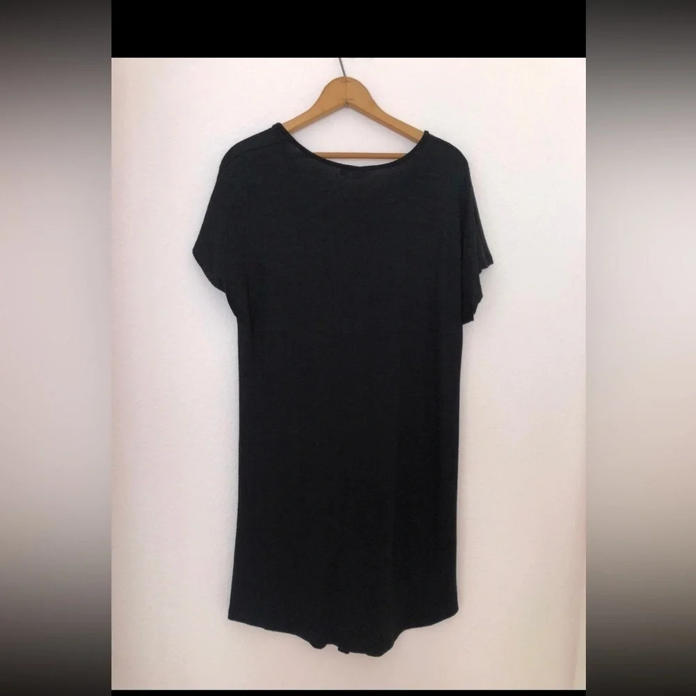 Gap casual black v- neck short sleeve knit dress XS - Picture 3 of 8